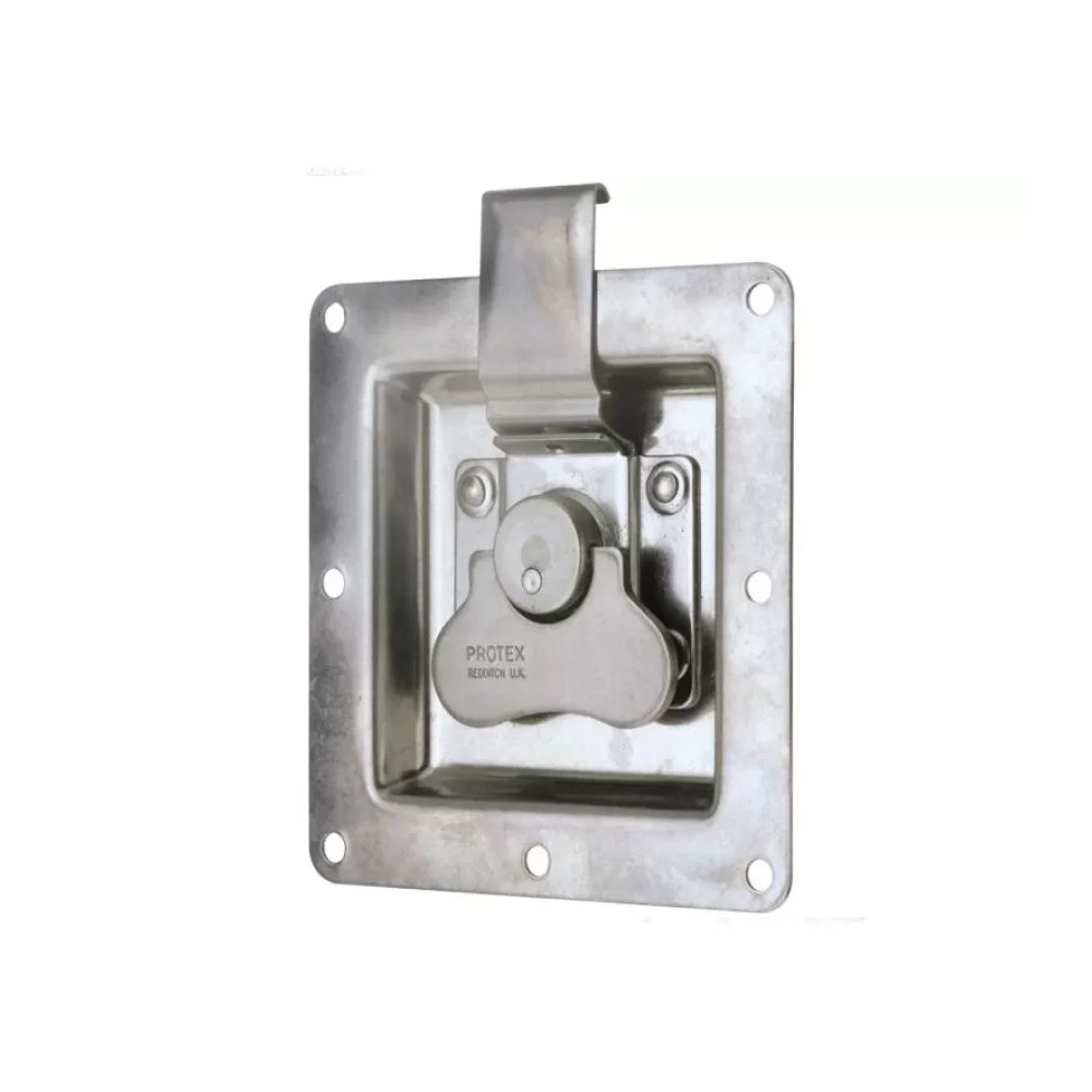 Rotary Turn Latch in Recess Dish - 60 Strength (kg) - Stainless